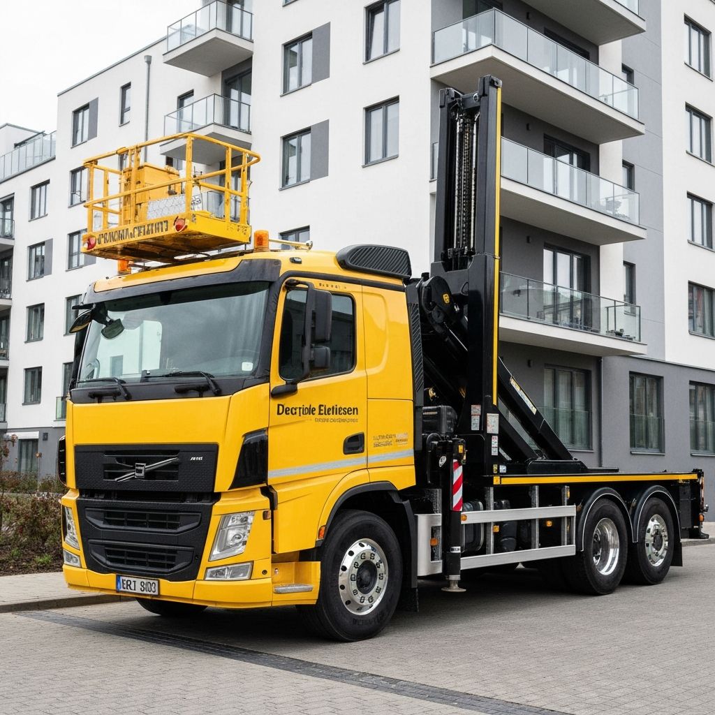 Camion cu lift exterior pentru transport materiale în Brașov